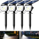 Btfarm 8 Pack Solar Motion Lights Outdoor Waterproof Ip65-52 Led Motion Sensor Solar Spot Lights Outdoor 3 Modes Solar Powered Landscape Spotlights For Yard Garden Driveway Pathway Cool White