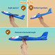 Ccinee 2 Pack Led Airplane Toys 17.3 Inch Large Throwing Foam Plane With Flashing Lights 2 Flight Mode Glider Plane Outdoor Flying Toy For Kids Boys Girls Outdoor Sport Party Favors
