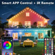 300Ft Permanent Outdoor Rgb Lights Ip67 Waterproof Smart Eave Lighting With App/Remote Control Eaves Light Diy Led Scenes Modes For House Roof DecorChristmasPartyAll Holiday And Daily