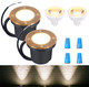 Cheopha Landscape Well Lights 12V Low Voltage In-Ground Light Outdoor Ground Lights With Replaceable Mr16 Led Bulb 4W Warm White Weatherproof For Landscape Garden Yard Lighting 4-Pack