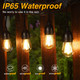57Ft Heavy Duty String Lights With Dimmer Transformer 15 Sockets 17 Pack Led Vintage Glass Bulbs Waterproof Low Voltage 24V Dc Commercial Grade Outdoor Hanging Lighting For Patio Porch Gazebo