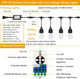 57Ft Heavy Duty String Lights With Dimmer Transformer 15 Sockets 17 Pack Led Vintage Glass Bulbs Waterproof Low Voltage 24V Dc Commercial Grade Outdoor Hanging Lighting For Patio Porch Gazebo