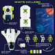 [d Set] Space Toys For Kids 3 4 5 6 7 8 Space Shuttle With Rocket Ship Toys - 4 Astronauts Station & Rover Spaceship Toy Rocketship Solar System Playset