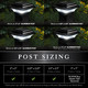 Classy Caps Imperial Solar Post Cap - Black Slo82B – Fits 2"X2" 2.25"X2.25" And 2.5"X2.5" Post Sizes High-Performance Solar Led Durable Cast Aluminum Construction Warm & Cool Light Modes