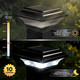Classy Caps Imperial Solar Post Cap - Black Slo82B – Fits 2"X2" 2.25"X2.25" And 2.5"X2.5" Post Sizes High-Performance Solar Led Durable Cast Aluminum Construction Warm & Cool Light Modes