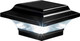 Classy Caps Imperial Solar Post Cap - Black Slo82B – Fits 2"X2" 2.25"X2.25" And 2.5"X2.5" Post Sizes High-Performance Solar Led Durable Cast Aluminum Construction Warm & Cool Light Modes