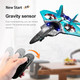 V17 Jet Fighter Stunt Rc Airplane -【 Version】Rc Plane 2.4Ghz Remote Control Airplane 360° Stunt Spin Remote & Light Rc Airplane Drop-Resistant Fighter Glider Airplane Hobby Toy (Blue)