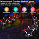4Th Of July Light Outdoor Decorations4 Pack Landscape Garden Star Light With Stainless Steel StakesRed White Blue Neon Lights With Remote For Pathway Patio Yard Lawn Porch Path Décor（Plug-In）