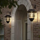2 Pack Solar Lights Outdoor LanternsWaterproof Hanging Solar Lights Lantern Glass Metal With Wall Mount Kit Garden Lanterns Solar Powered For Outdoor Fence Front Porch Exterior Lighting