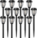 Deraysion 12 Pack Solar Lights Outdoor Solar Pathway Lights Auto On/Off Waterproof Garden Landscape Lighting For Path Yard Walkway Driveway Decor