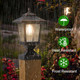 Solar Post Cap LightsWaterproof Outdoor Light For 4X4 Wooden Posts Solar Lights With Glass Shade For Deck Fence Patio Post DecorMatte Black (2 Pack)