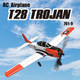 Volantex Rc Airplane 2.4Ghz 4 Channel Remote ControlWith Aileron T28 Trojan Parkflyer Rc Aircraft PlaneReady To Fly With Xpilot Stabilization SystemPerfect For Uitable For Kids And Beginners