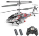 Remote Control Helicopter 3.5 Channel Military Rc Helicopter With Led Light Altitude Hold One Key Take Off/Landing 2.4Ghz Rc Army Helicopter With 2 Battery For Kids Boys Girls (Silver)