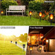 Dancing Tiki Lights 19.5'' Height Outdoor Solar Powered Torch Light Waterproof Dancing Flame Decorative For Gardens Pathways Deck Fence Flowerbeds No Wires Or Electricity Needed 2 Pack