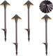Energetic 3Cct Low Voltage Pathway Lights Led Landscape Lighting 3000K/4000K/5000K Selectable 12-24V Ac/Dc Ip65 Waterproof Garden Lights Aluminium Oil Rubbed Bronze 4 Pack