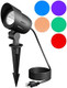 Edishine Halloween 120V Spotlight Outdoor Plug In Outdoor Led Spot Light With 5 Lenses 10W 900Lm 5000K One-Piece Die-Cast Aluminum Ip65 Landscape Lighting For Holiday Yard Flag Tree