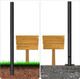 80-Inch Black Outdoor Lamp Post - 3-InchdiameterCast Lron Crossarm For Driveway PathwayYardGardenLightingWeather-ResistantDirect Burial Design