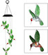 Hummingbird Solar Light - Color Changing Wind Chime For Outdoor Garden Walkway Pathway Backyard - Christmas Decoration Party Decor (Green Wing)