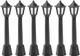 Exceart 6Pcs Ornament Miniature Lights Tiny House Streetlights Model Miniature Street Lamp Mini Lamp Post Post Christmas Decorations Model Accessory Doll House Child Plastic