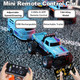 Mini Rc Car 1/64 Scale Mini Remote Control Monster Truck With Trailer 2.4Ghz & App Remote Control Rechargeable Alloy Shell Mini Rc Cars With Lights Speed/Steering Adjustable (Grey)