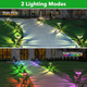 Large Solar Pathway Lights 6 Pack 8 Modes Solar Lights Outdoor Landscape Lighting For Outside Path Walkway Driveway Sidewalk Patio Lawn Yard Garden Decor