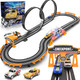Slot Car Race Track Sets For BoysRace Car Track With 4 High-Speed Slot CarsBattery Or Electric Car TrackDual Racing Game Lap Counter Track SetsToys s For Boys Girls Ages 4 5 6 7 8-12