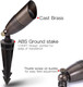 12V Low Voltage Landscape Spotlights Outdoor Solid Brass Directional Uplights Ground Stake Spot Up Landscape Lighting Fixture For Garden Patio(2 Pack Without Bulb) 12V Low Voltage Landscape Spotlights Outdoor Solid Brass Directional Uplights Ground Stake Spot Up Landscape Lighting Fixture For Garden Patio(2 Pack Without Bulb)