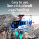 C123 Rc Helicopter 2.4G 6Ch 6-Axis Gyro Optical Flow Localization Altitude Hold 1/36 Remote Control Plane Ready To Fly Rtf(Blue-Ec135)