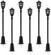 20Pcs Led Miniature Street Lamps Hexagonal Solar Lamp Posts For DioramaRetro Black Design Ideal For Model Trains Sand Tables And Architectural Displays For Hobbyists & Diy Enthus