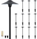 Gardencoin Low Voltage Pathway Lights (8.5'' Shade 21.5'' Tall)，12V Outdoor Led Landscape Path Lights Wired Aluminum Pathway Lighting With 3W 2700K Replaceable Bulb For Walkway Garden Yard 6 Pack