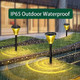 8 Pack Led Solar Lights Ip65 Outdoor WaterproofPathway Garden Solar Torch Light Auto On/Off Powered Landscape Lighting One Key Switch Warm Light/Color Light