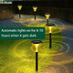8 Pack Led Solar Lights Ip65 Outdoor WaterproofPathway Garden Solar Torch Light Auto On/Off Powered Landscape Lighting One Key Switch Warm Light/Color Light