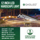 Gkoled 12 Inch Led Hardscape Lighting Low Voltage Retaining Wall Lights Led Paver Step Light 4W 12V Ac/Dc 2700K Warm White 4-Pack