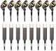 Goodsmann Low Voltage Landscape Lights Path Lights 8Pk 2W 100 Lumen With 8Pk 3W 200 Lumens Spotlight Outdoor With Metal Stake Cable Connector