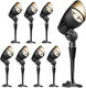 Goodsmann Low Voltage Spotlight 12V Ac Landscape Lighting 5W Led 6500K Spot Light Outdoor Hardwired Replaceable Led 400 Lumen Floodlight With Connector And Metal Stake For Garden Pathway Driveway