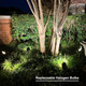 Goodsmann Low Voltage Landscape Spotlights 50W 8Pk Kits Outdoor Flood Lights 3000K Warm White Replaceable Halogen Bulb Outside Hardwired Lighting With Metal Stake Cable Connector