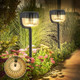 Solar Pathway Lights Outdoor Ip65 Waterproof Dusk To Dawn Up To 12H Auto On/Off Landscape Decoration Lights For Garden Walkway Patio Yard Lawn Driveway 2 Pack
