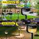 Solar Pathway Lights Outdoor Ip65 Waterproof Dusk To Dawn Up To 12H Auto On/Off Landscape Decoration Lights For Garden Walkway Patio Yard Lawn Driveway 2 Pack