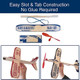 Granite Mountain Products Balsa Wood And Styrofoam Airplane Toys Set Wooden Airplane Kits 2 Rubberband Powered Propellor Planes 2 Balsa Wood Glider Planes And 6 Foam Model Toy Airplane Kits