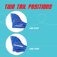 Gsm Brands Foam Airplane Toys 2 Pack 17.71 Inch Throwing Glider With Flight 2 Tail Position Option (1 Red 1 Blue)