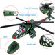 Haptime Military Helicopter Toy With Lights And Sounds Pull Back Army Plane Airplane For Kids Children Boys Girls 11.2 Inch (Green)
