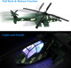 Haptime Military Helicopter Toy With Lights And Sounds Pull Back Army Plane Airplane For Kids Children Boys Girls 11.2 Inch (Green)