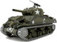 Modified Tk7.0 Edition 1/16 2.4Ghz Remote Control Us M4A3 Sherman Tank Model(360-Degree Rotating Turret)(Steel Gear Gearbox)(3800Mah Battery)(Metal Tracks &Sprocket Wheel & Idle Wheel)