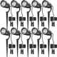 Hiboitec 12W Low Voltage Landscape Lighting With Connectors Spotlights Landscape Lights Kit 12-24V Ac/Dc Ip65 Waterproof 2700K For House Yard Trees Garden Outdoor 24 Packs