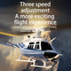 C138 Remote Control Helicopter 1:33 Scale Bell206 Helicopter 2.4G 4Ch Rtf Single Propeller Aileron Optical Flow Positioning Six-Axis Gyroscope Stabilization For Adults (3 Battery)