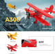 Wltoys A300 Rc Plane 1806 Brushless Motor 6-Axis Gyro Stabilizer Rtf Glider Remote Control Plane 2.4Ghz Gliding Foam Rc Plane Toys With Led Light Easy To Fly For Adults Beginners
