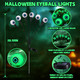 Ibaycon 2 Pack 12 Led Solar Eyeball Lights Halloween Decorations Firefly Lights Outdoor Waterproof 2 Modes Solar Powered Swaying Light For Yard Garden Landscape Decor (Purple)