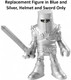 Imaginext Replacement Parts For Fisher-Price Clobbering Crossbow Playset - Hcg67 Replacement Figure In Blue And Silver Helmet And Sword