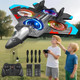 V32 Foam Remote Control Airplanes 2.4Ghz 4Ch Rc Planes For Kids Rc Fighter Jet Toys With Led Light 360° Flip Auto Hover Easy To Fly Remote Control Aircraft Toy For Kids And Beginner