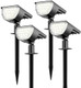 Solar Spot Lights Outdoor Solar Lights Outdoor Waterproof Ip65 Solar Powered Outdoor Lights Solar Landscape Spotlights Outdoor Solar Lights (White 4 Packs)